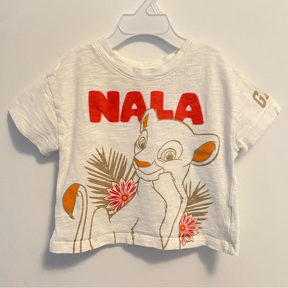Baby Gap Disney Lion King Nala Graphic Short Sleeve T-Shirt White Size 2T